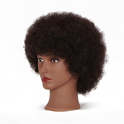 Hairingrid Afro Mannequin Head with 100% Human Hair & Clamp