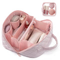 LOVEVOOK Travel Makeup Bag 2-Piece Set, Waterproof Puffer Organizer