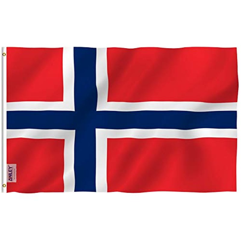Anley Norway Flag 3x5 Ft - Fade Proof Polyester