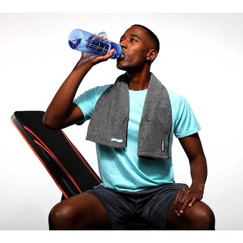 FACESOFT 2X Pro Infused Charcoal Detox Sweat Towel - Double Activated Charcoal for Deeper Detox - Absorbent Exercise Towel for Gym and Sports - Beauty - 1 Pc