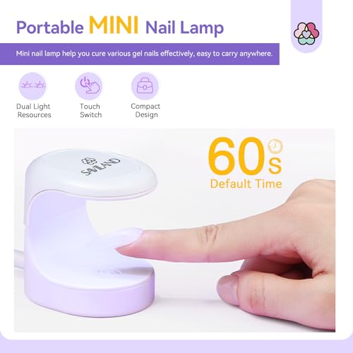 Saviland Mini UV LED Nail Lamp 16W - Portable Gel Nail Dryer