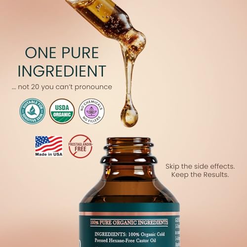 Organic Castor Oil Eyelash & Eyebrow Growth Serum