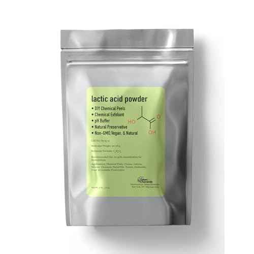 Lactic Acid Powder Lactic Acid Food and Cosmetics Grade DIY Lactic Acid Peel for Skin Moisturizing 4 Ounce (Pack of 1)