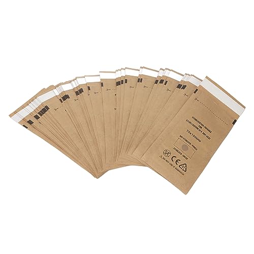 ZJchao Self Sealing Cleaning Pouch, 100pcs Hygienic Paper Pouches for Nail Art Tools, 75 X 150mm Disposable Cleaning Paper for Home, Nail Salon