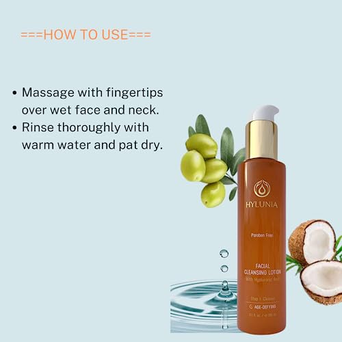 Hylunia Hydrating Gentle Cleansing Lotion for Sensitive Skin 5.1 oz