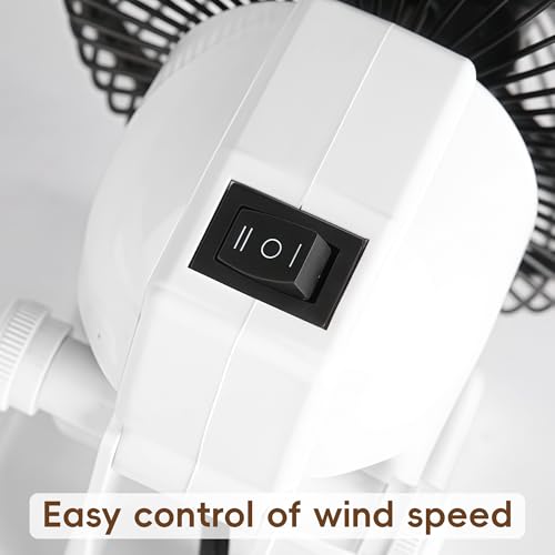 NOVAL Professional Nail Polish Dryer Fan, Adjustable Multi-Angle Design with Strong Wind Speed for Instant Drying, Salon Manicure Equipment, White and Black