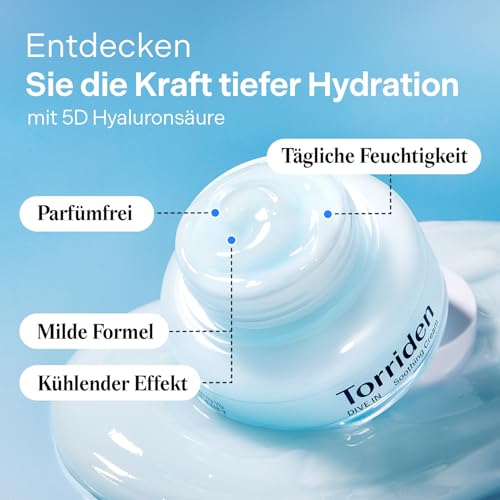 Torriden DIVE-IN Low-Molecular Hyaluronic Acid Serum, 1.69 fl oz + Toner 10.14 fl oz + Soothing Cream 3.38 fl oz | Vegan Clean Cruelty Free Facial Ampoule Moisturizer Alcohol-free Fragrance-free