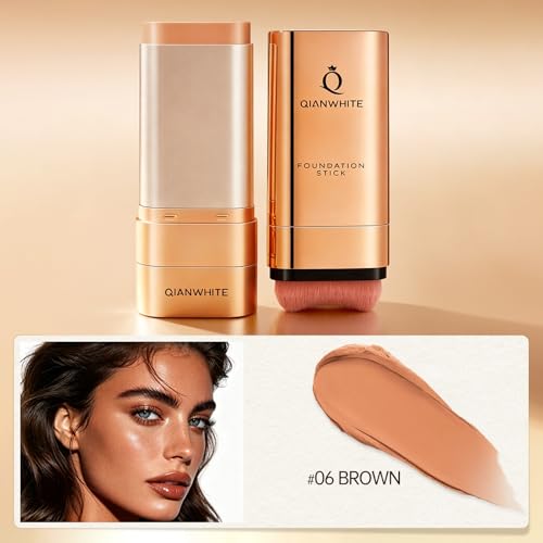 Korean Foundation Stick with Brush - Buildable Coverage, All Skin Types