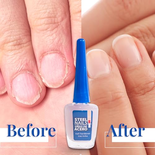 Amen Beauty Steel Nails Strengthener & Hardener Clear Polish for Damaged Nails