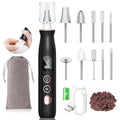 HSKAI Vintage Black Electric Nail File Drill for Thick Toenails & Callus Removal
