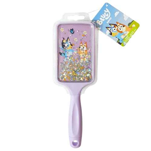 LUV HER Licenced Bluey Kids' Detangling Confetti Hair Brush - Fun Design with Bluey & Bingo - Gentle on Wet & Dry Hair - Ideal for Kids Ages 3+ - Makes Hair Care Enjoyable and Simple