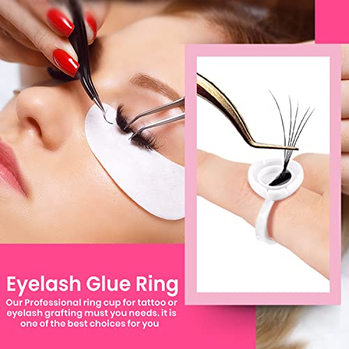 200pcs Adjustable Lash Extension Glue Rings - Volume & Individual