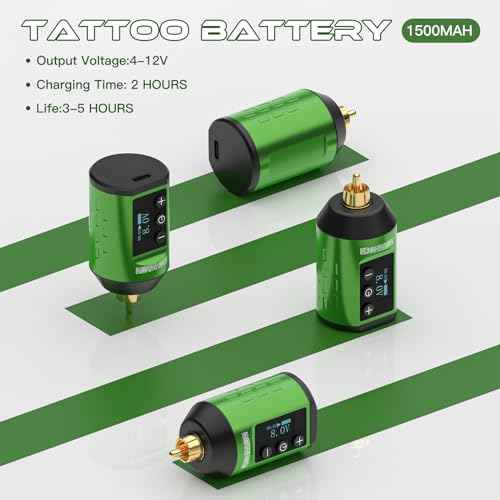 Wormhole Tattoo WTK258 Wireless Tattoo Gun Kit Professional Machine Kit Tattoo Pen Kit with 1500mAh Tattoo Battery Pack Tattoo Ink Tattoo Needles