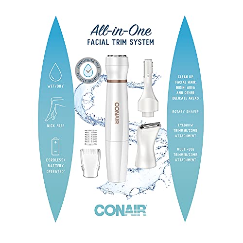 All-in-One Women's Facial Hair Trimmer - Cordless Electric Grooming Tool