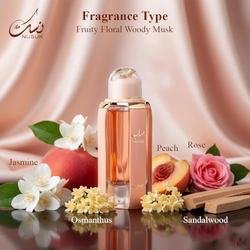 Nusuk Mahab Unisex Long Lasting 100ml Extrait De Parfum with Red Fruits & Musk Notes