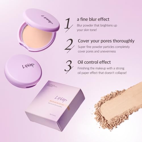 Blur Powder Pact Compact with Mirror & Puff - Oil Control