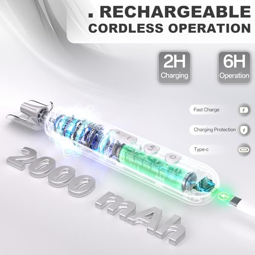 Cordless Electric Nail File Drill with LED Light & 10 Accessories