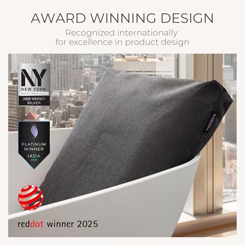 BADESOFA Luxury Bath Pillow - Charcoal Neoprene Spa Cushion