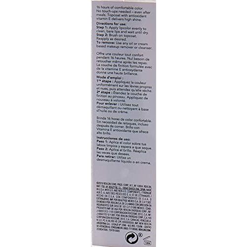 Revlon Liquid Lipstick with Clear Lip Gloss, ColorStay Face Makeup, Overtime Lipcolor, Dual Ended with Vitamin E in Nude, No Coffee Break (570), 0.07 Oz