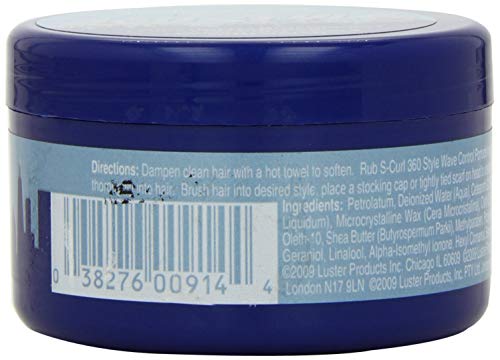 Luster's S-Curl 360 Wave Control Pomade - 6 Pack (3 oz each)