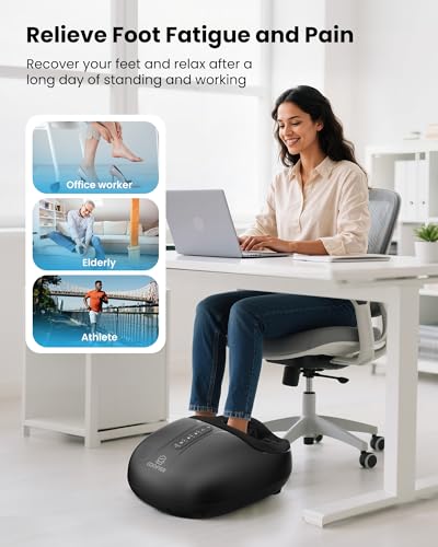 COMFIER Large Shiatsu Foot Massager with Heat for Pain Relief