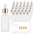 30ml Frosted Glass Dropper Bottles (30-Pack) with Caps & Labels