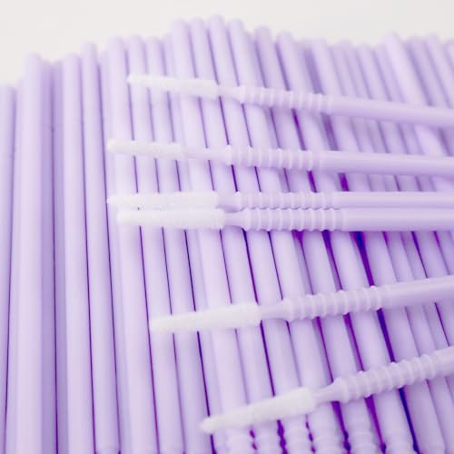 Eyelash Extension Microswabs Purple 200 pcs - Precision Lash & Beauty Tool