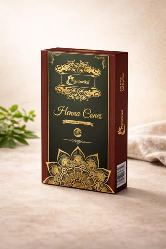 Natural Henna Cones - Ready-to-Use Hair Color Paste, Pack of 6
