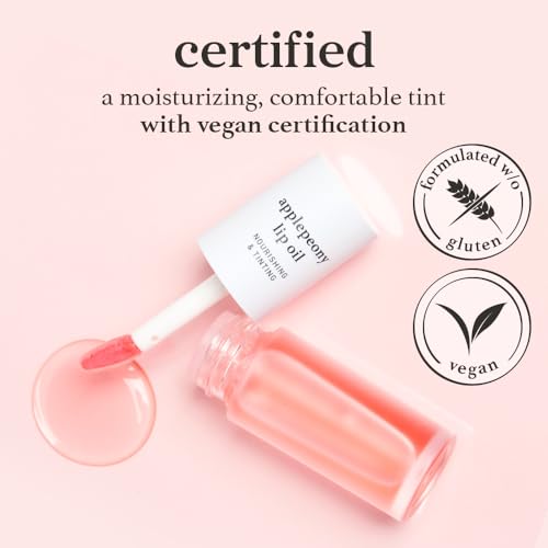 NOONI Korean Lip Oil Bundle - Applepeony & Appleclear, Nourishing & Hydrating Lip Gloss