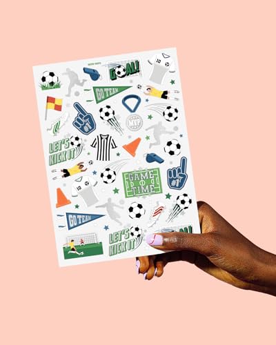 xo, Fetti Soccer Temporary Tattoos - 66 Foil Designs