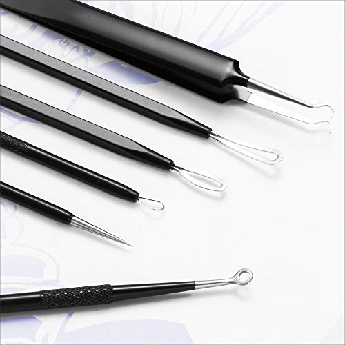 Professional Blackhead Remover Tool Kit - 6 Stainless Steel Extractors