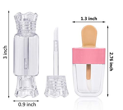 24-Piece Candy & Ice Cream Lip Gloss Tubes - DIY Refillable