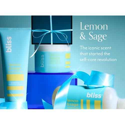 Bliss Lemon & Sage Trio: Soapy Suds Body Wash, Exfoliating Body Scrub & Lemon & Sage Body Butter ? Hydrating & Nourishing for Soft, Radiant Skin