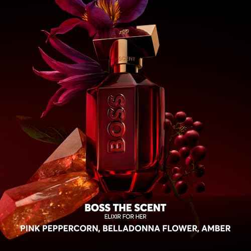 BOSS Hugo The Scent Elixir Parfum Intense ? Women's Ambery Perfume ? With Notes of Pink Peppercorn, Atropa Belladonna Flower & Amber Accord? Luxury Perfumes for Women ? Long Lasting Fragrance