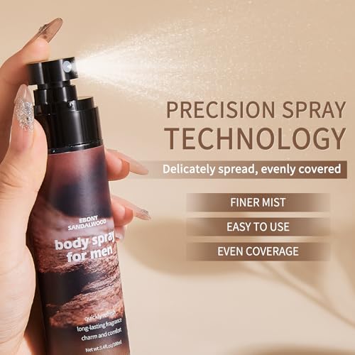 NIZENTA Aluminum Free Body Spray for Men, 3.4fl oz (3-Pack)