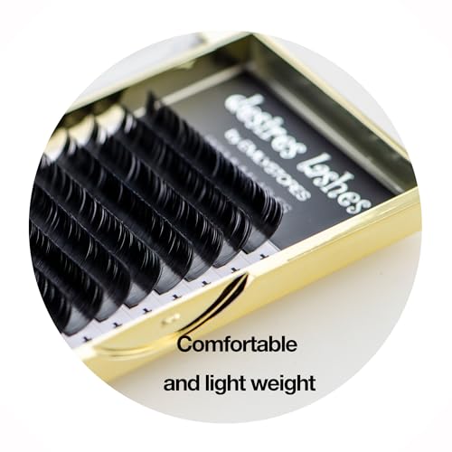 DESIRES LASHES By EMILYSTORES Ellipse Lashes Flat 0.20mm Thickness D Curl Length 15mm Lashes Extensions Single Size For eyelash Extension(Ellipse,Flat0.20,D,15mm)