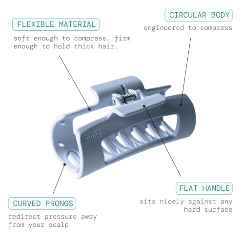 Mello Medium Hair Clip - Flexible Claw Clip for All Hair Types