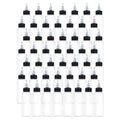 50 Pcs 2oz Plastic Squeeze Bottles with Twist Top Cap, 60ml Clear Dispensing Bottles, Empty Squirt Bottle for Liquids, Sauces, Arts, Crafts, Travel
