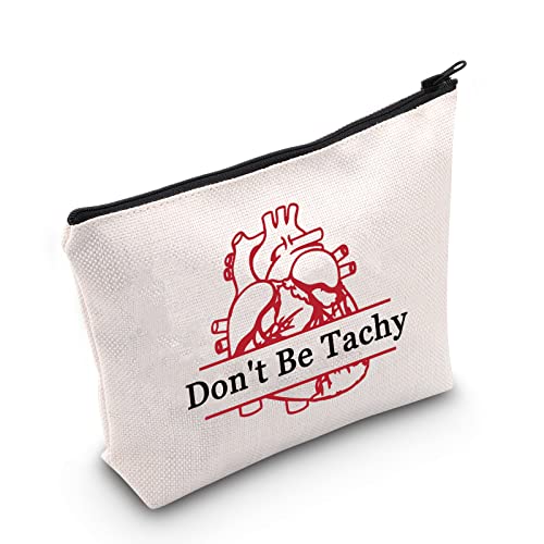 MNIGIU Nurse Cosmetic Bag, Polyester, Water Resistant, 10.2x7.9x0.6 inches, 59g, Funny Cardiology Design, Toiletry Bag, Makeup Bag, Travel Organizer