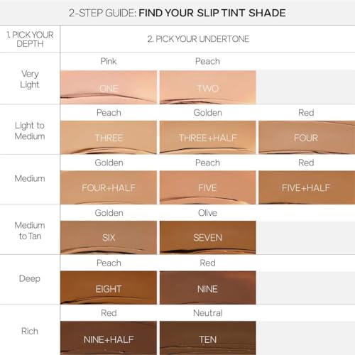 Saie Slip Tint Tinted Moisturizer with SPF 35 - Light Coverage, Glowy Skin Tint & Mineral Sunscreen for Face with Hydrating Hyaluronic Acid - Summer Makeup Essential - Shade Six (1.35 oz)