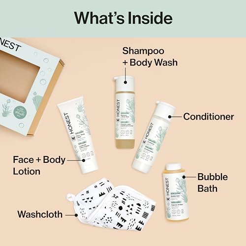 Honest Bathtime Gift Set for Sensitive Skin, Hypoallergenic