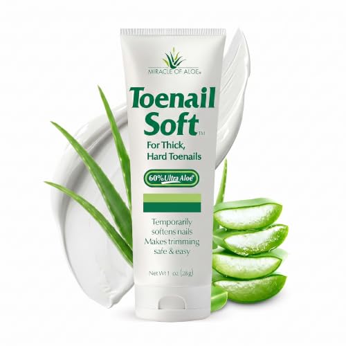 Miracle of Aloe Toenail Softener Cream for Thick Hard Nails - 1 oz