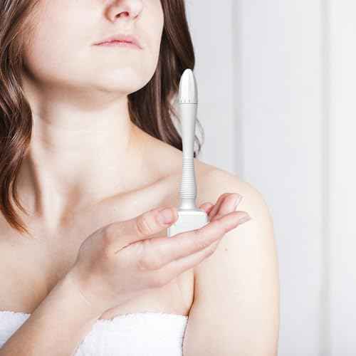 Titanium Microneedles Derma Roller - Stamp Alternative -Microneedle Micro Needle Skin Care Tool - Microneedling Roller for Men and Women (White)