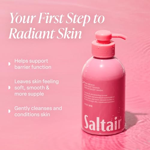 Saltair Body Wash, Signature Scents 2-Pack Santal Bloom After Shower and Bath Oil Moisturizer