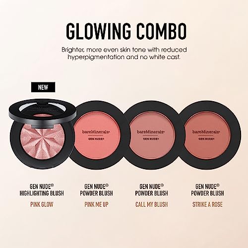 bareMinerals Gen Nude Highlighting Blush in Pink Glow, 3.2g