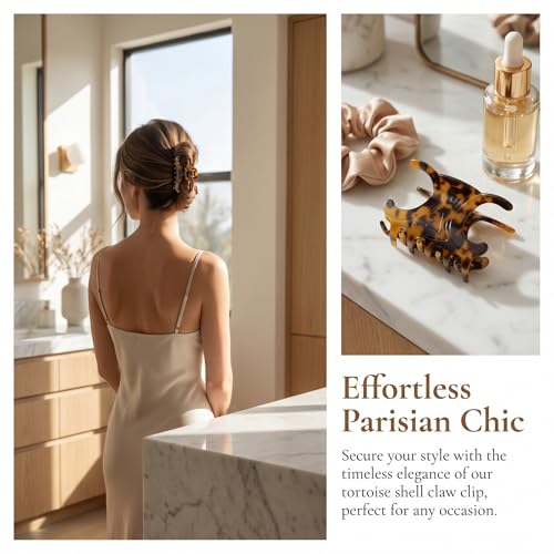 4-Piece Claw Hair Clips Set for Women - Thin to Thick Hair