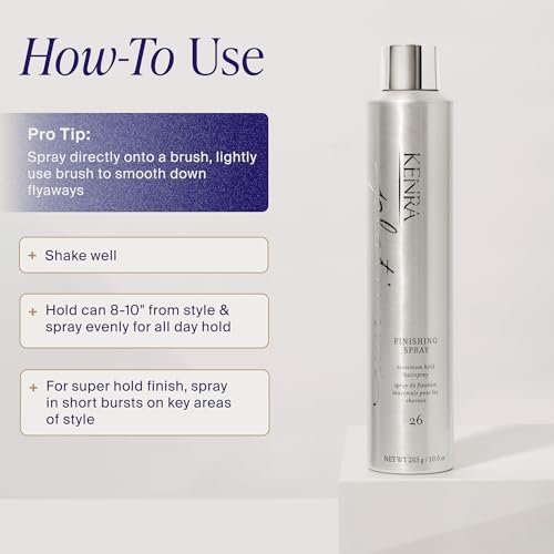 Kenra Platinum Finishing Spray 26 10 oz - Maximum Hold, Fast-Drying, Humidity-Resistant