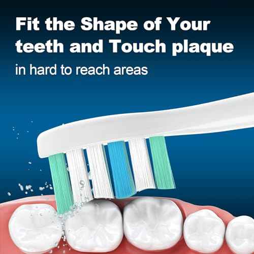 MRYUESG Replacement Toothbrush Heads for Philips Sonicare Replacement Heads, 10 Pack, Electric Tooth-Brush Head Compatible with Phillips, White-Blue