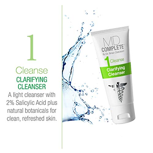 MD Complete Acne Clearing Duo Step 1 Salicylic Acid 2.0% Cleanser 3.0 fl oz + Step 2 Benzoyl Peroxide 4.5% Breakout Treatment 1.0 fl oz |60 Day Supply