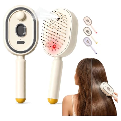 Electric Misting Hair Brush with Scalp Massage & Self-Clean